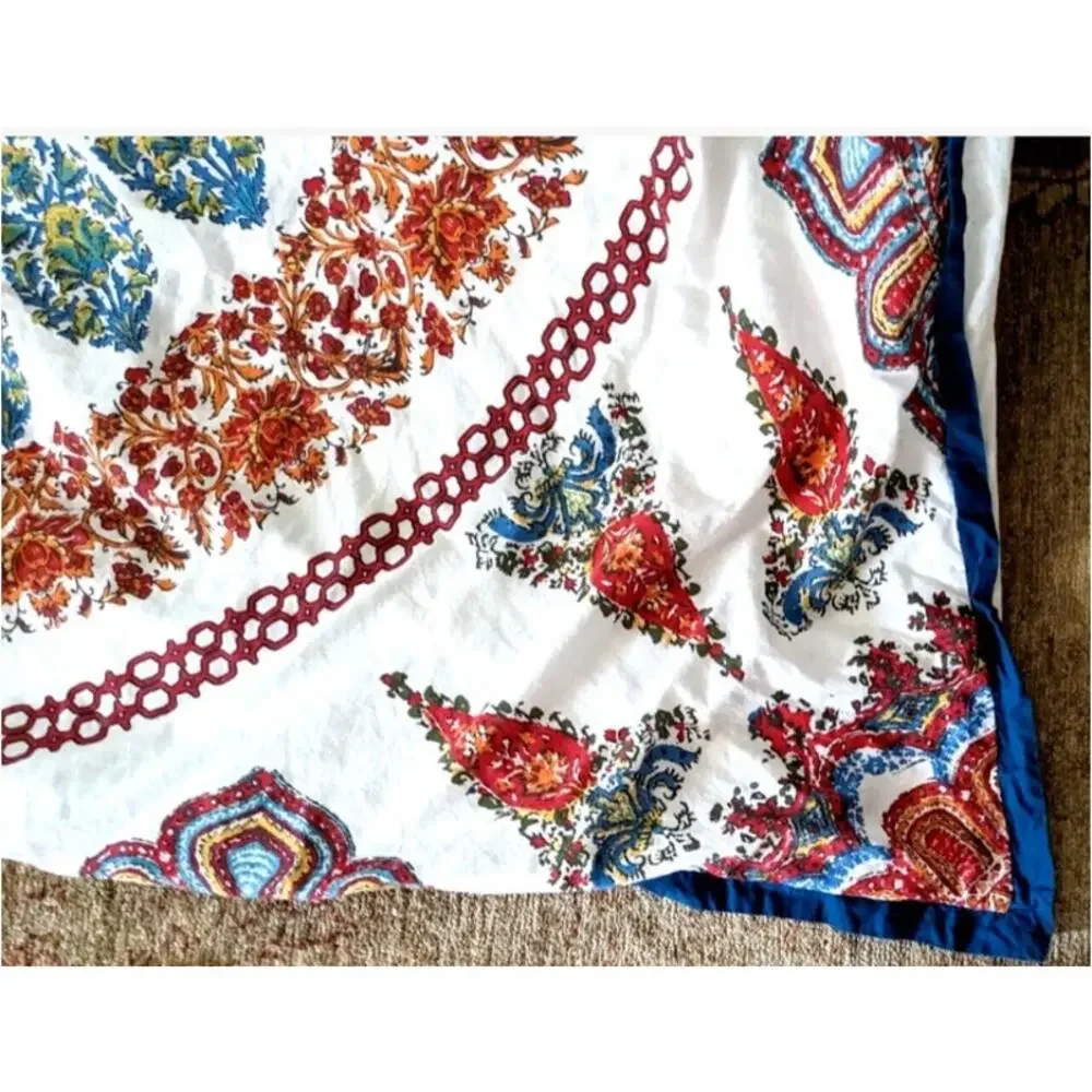 Pottery Barn Aurora Medallion Queen / Full Duvet Multicolored cotton 92 X 88